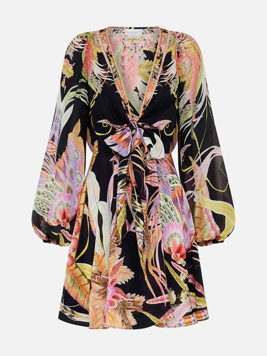 Camilla Dresses & Skirts - Camilla Short Wrap Tie Dress 🌙Lady Of The Moon🌙 Surplice or Front Tie NWOT
